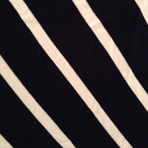 Navy blue and white stripe skirt - Picture 2 of 2