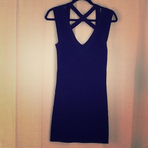 BCBGeneration Black Ribbed Dress