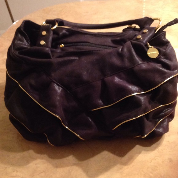 Black/gold trim handbag
