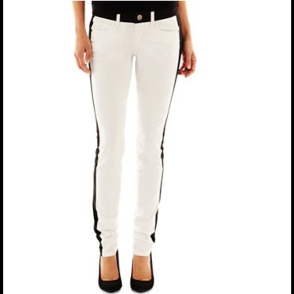 Denim - Decree Tuxedo-Stripe Super Skinny Jeans