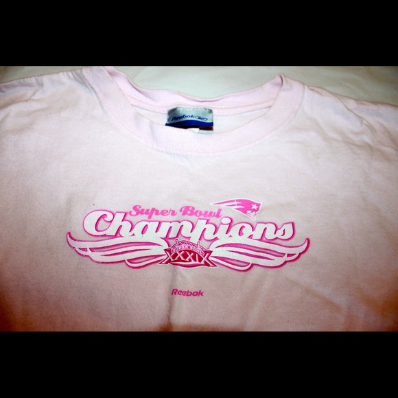 New England Patriots NFL Superbowl Pink Tee Shirt