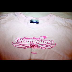 New England Patriots NFL Superbowl Pink Tee Shirt