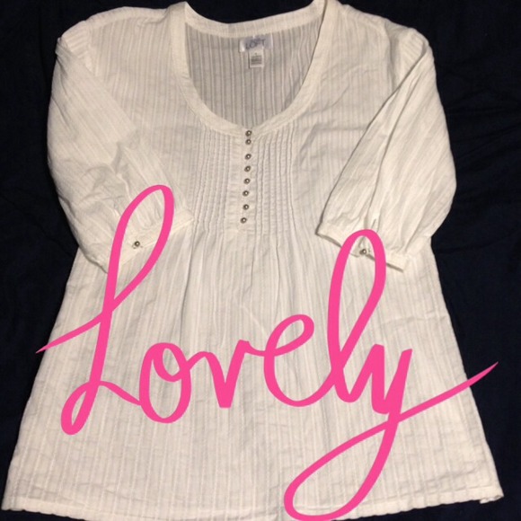 100% White Cotton Blouse from LOFT