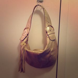 Coach Gold Hobo purse