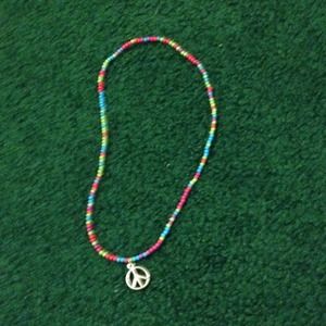 Peace sign colorful necklace