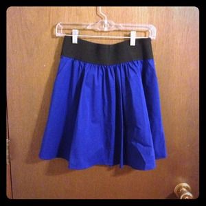 Blue a-line skirt