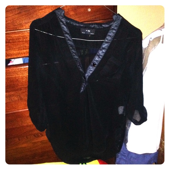 Black sheer top from Dillard's.