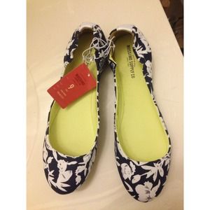 Mossimo of Target floral blue ballet flats NWT 9
