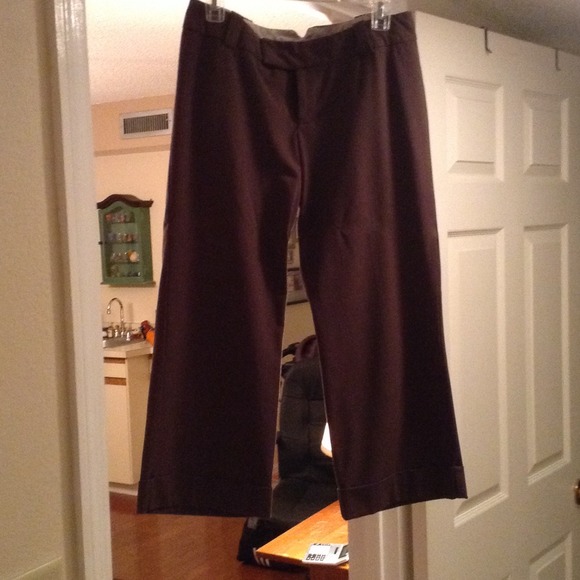 Brown mossimo dress work capris