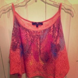 Orangish/pinkish blouse