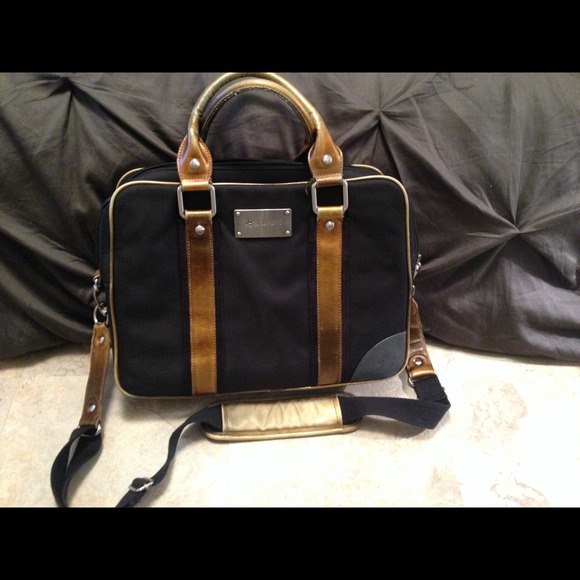 Mettalic Abbi Briefcase Laptop Bag