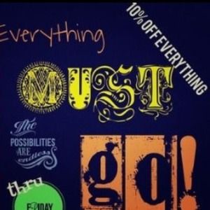 Sale everything 10% off