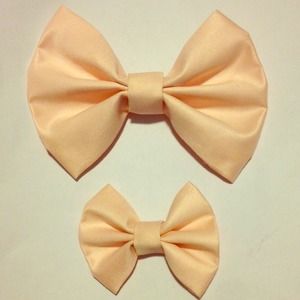 Silky pink hair bow