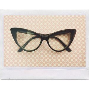 Black cat eye glasses