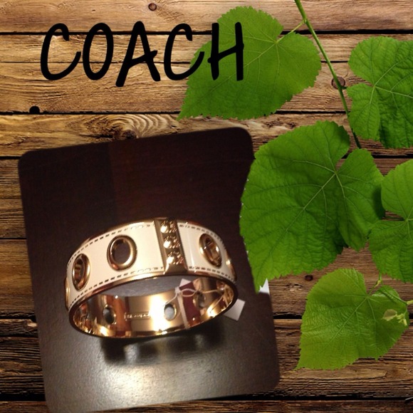 Coach Jewelry - Coach Bangle Gold White NWT Host Pick 10/25 👯👯👯