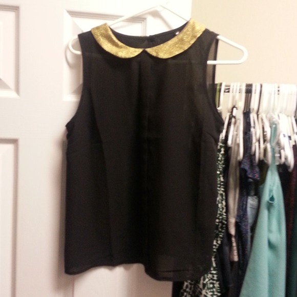 Cute Sheer Black Top