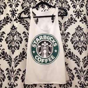 Starbucks Razorback shirt/tank top