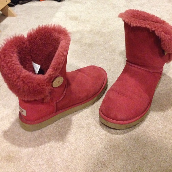 SOLD RED Uggs. Bailey button uggs