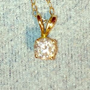 Reserved! 14k Yellow Chain with Diamond Pendant