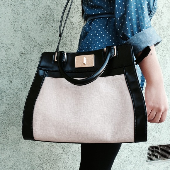 Nine West black & pink shoulder bag