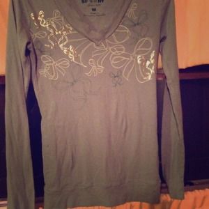 Old Navy light green long sleeve Holiday shirt.