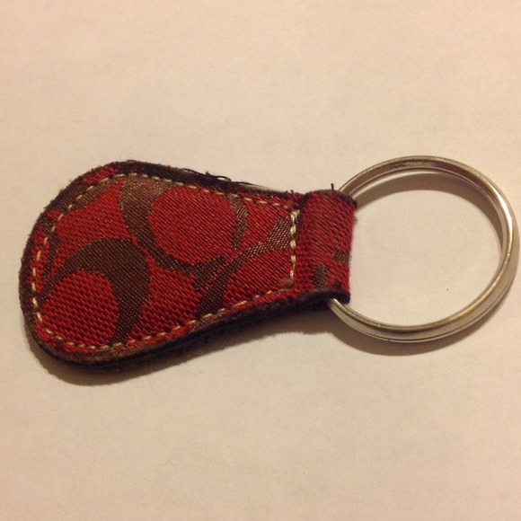 Coach Key Ring. Never Used Color: Red/Brown.