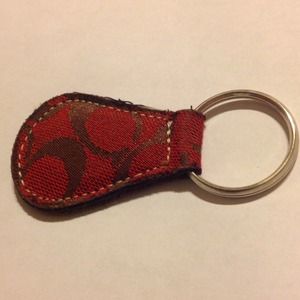 Coach Key Ring. Never Used Color: Red/Brown.