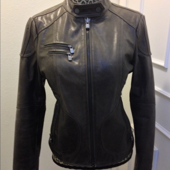 Brown authentic leather jacket