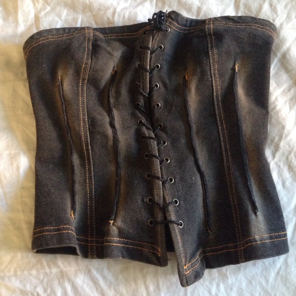 Bebe denim corset.