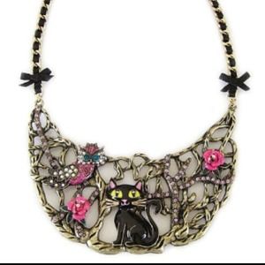 Betsey Johnson enchanted forest cat owl half moon