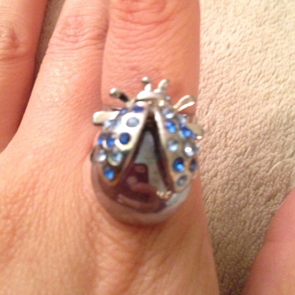Adjustable ladybug ring
