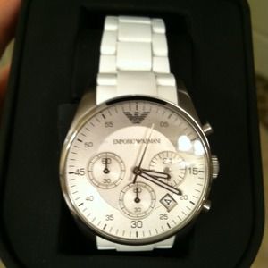Emporio Armani white watch