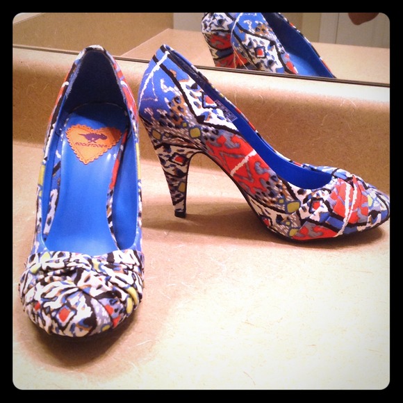 Rocket Dog colorful heels!!! Only worn once!!!