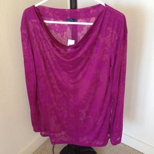 NWT sheer plum Gap top.  Never worn!