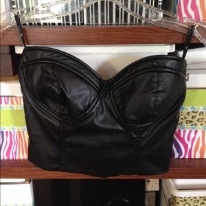 Leather bustier
