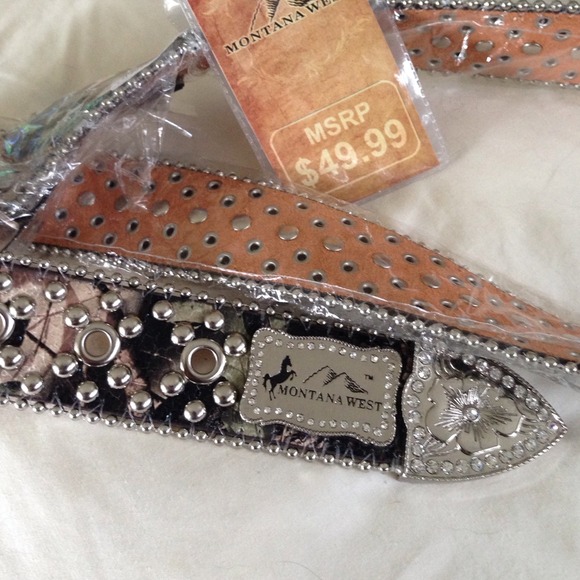 Rhinestone camo belt by Montana West - Picture 3 of 4