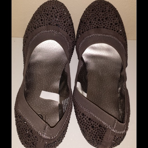 Gray and Black studded flats by Mossimo