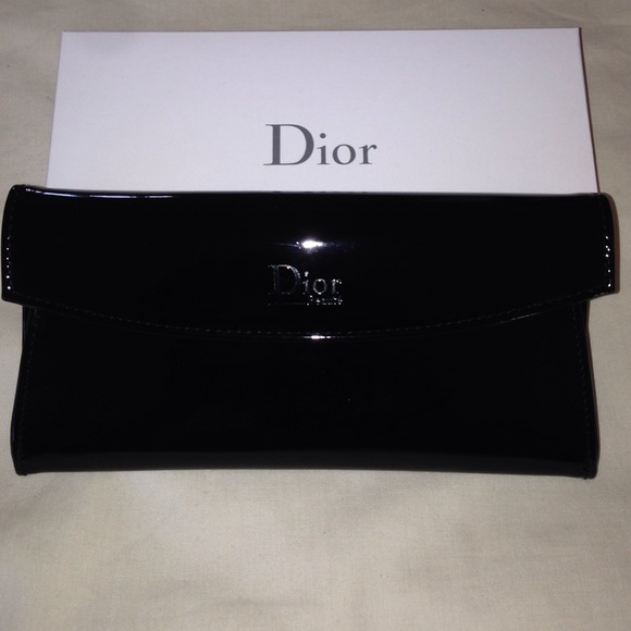 Dior Beaute Black Patent Clutch