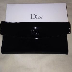 Dior Beaute Black Patent Clutch