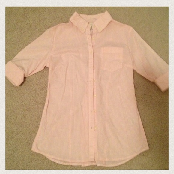 SOLD Banana republic pink gingham top