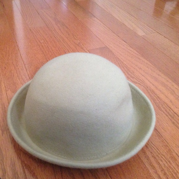 Beige Bowler Hat