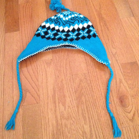 Blue Printed Winter Hat