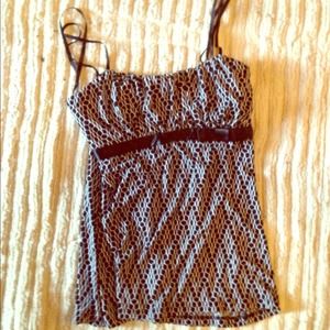 Black and White Patterned Tank Top