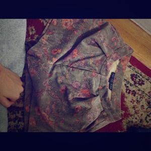 Top shop high waisted flower shorts