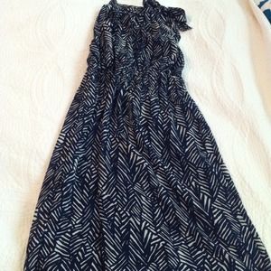 Navy printed  dress