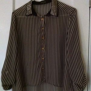 Striped silk blouse