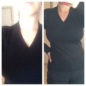Black V neck sweater