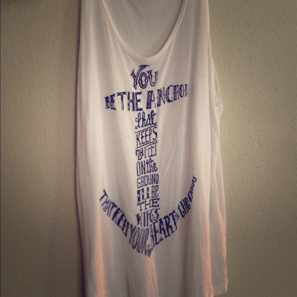 RESERVED ⚓️ Anchor white tank top