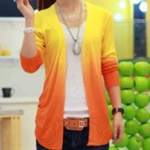 Ombré Knit Cardigan Sweater