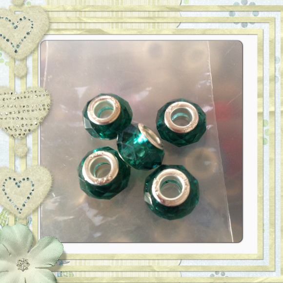 Pandora like glass beads 925 core